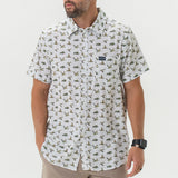 Flying Mallard Ducks Performance Button Up