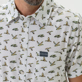 Flying Mallard Ducks Performance Button Up