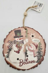 Light Up Wood Slice Ornament