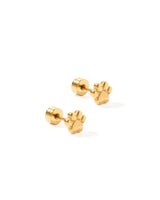 Linny Co Paw Print Gold Earrings