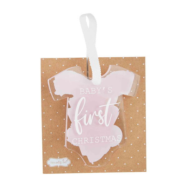 Mud Pie Pink Baby 1st Ornament