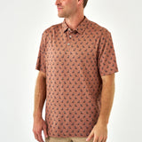 Whitetail Deer Brown Performance Polo