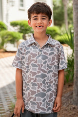 Youth polo - classic deer camo